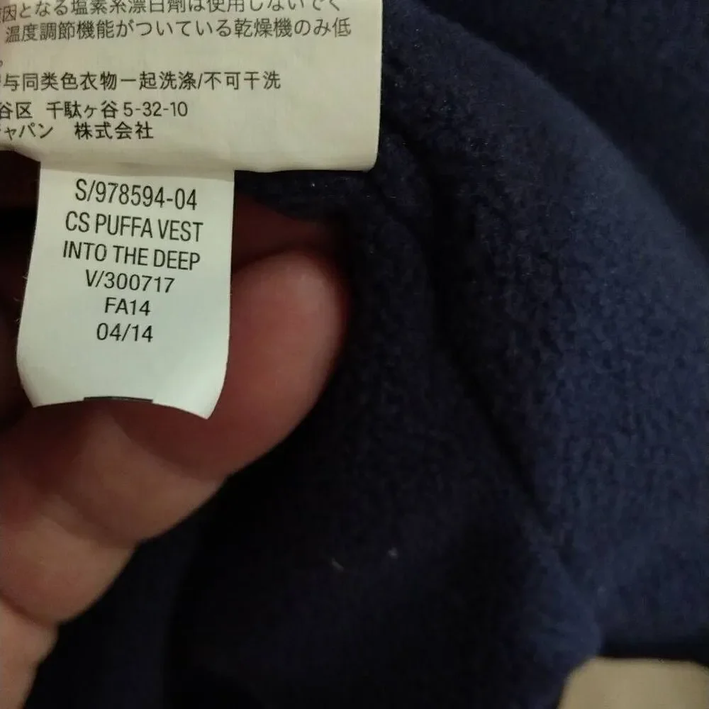 Old Navy Puffa Vest Into The Deep XL Dark Blue Insulated Zipper Front